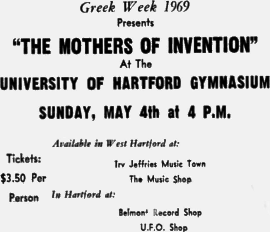 04/05/1969Physical Education Center @ University of Hartford, West Hartford, CT